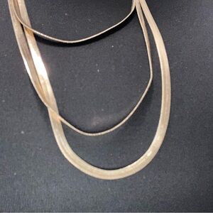 Gold Herringbone Necklace